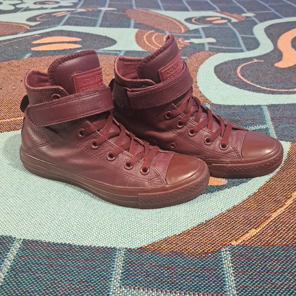 🌈CONVERSE RED LEATHER SHOES-6